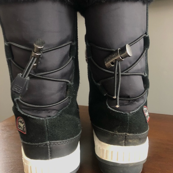 Pajar Canada Womens 9-9.5 M - KADY Suede BOOTS Mid Calf Side Zip BLACK barb - Picture 5 of 12